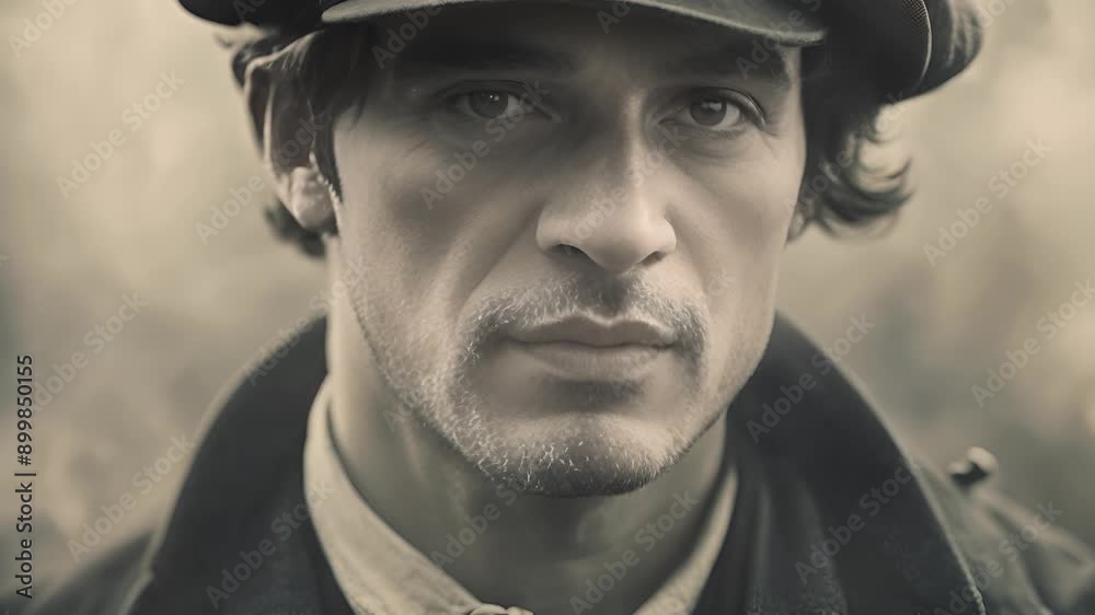 Portrait of a guy in a cap, Portraits of the early 20th century Portrait of a guy in a cap, Portraits of the early 20th century