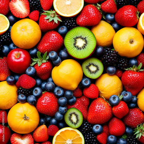 ingredients, restaurant, fruit, fruit salad, kiwi, berries, strawberries, strawberry, blueberry, blueberries, orange, oranges, photo, pretty.jpeg