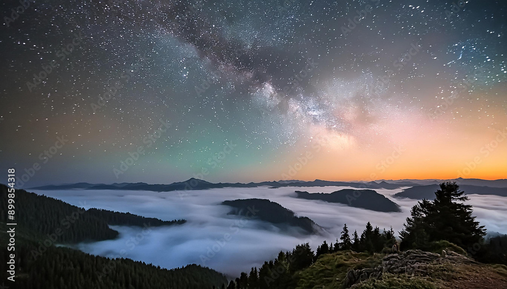 Fototapeta premium Space nebula and galaxy