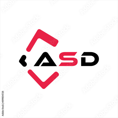 ASD creative minimalist letter logo. ASD unique vector initials alphabet letter logo design