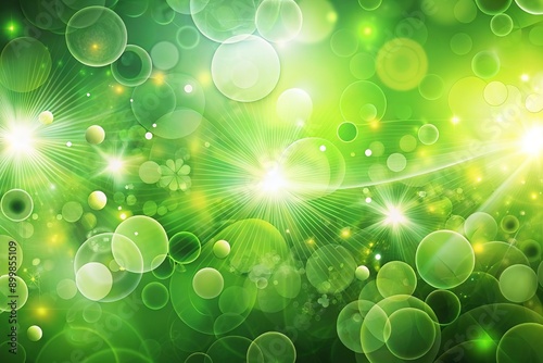 Abstract background. Trendy business website template with copy space/ Nice green texture with green transparent stripes. Raster image. Smooth lines, circles