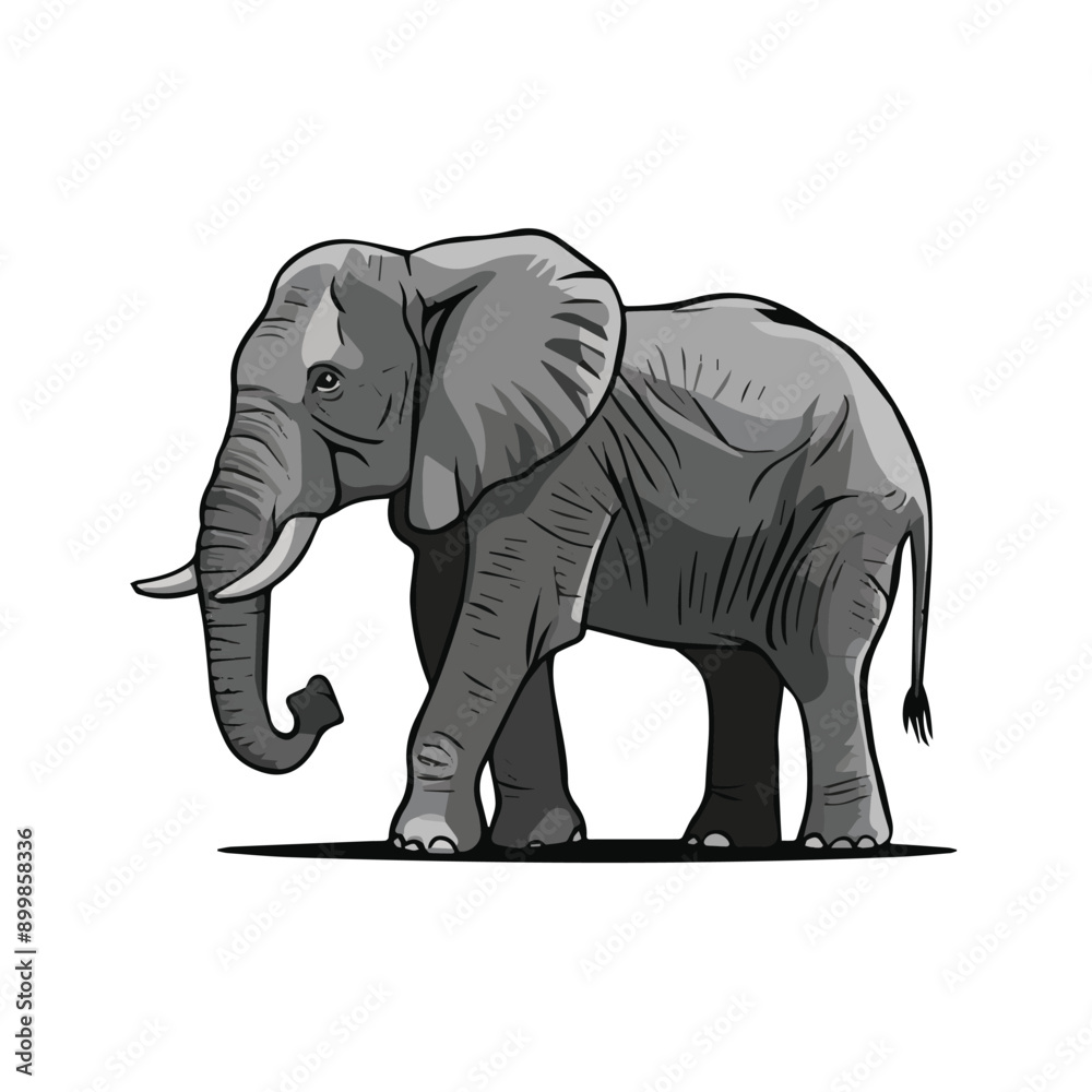 Obraz premium An elephant vector on a white background 1.eps