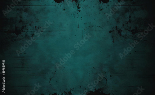 Seamless Glowing green black blue grainy background dark noise texture banner poster backdrop design copy space. Dark matte background with space for design. Toned fabric surface. Template. Empty 