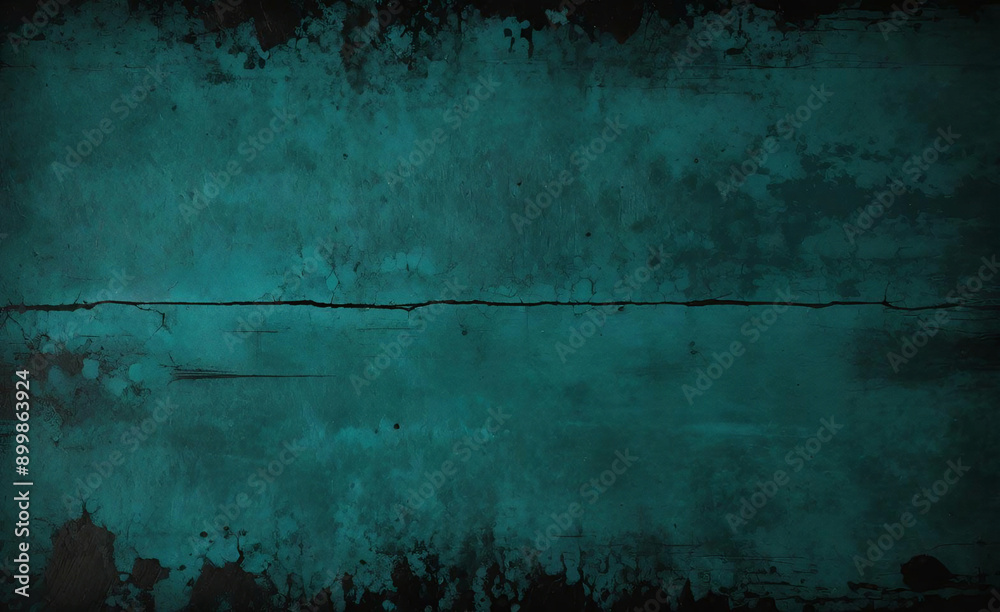 Fototapeta premium Seamless Glowing green black blue grainy background dark noise texture banner poster backdrop design copy space. Dark matte background with space for design. Toned fabric surface. Template. Empty 