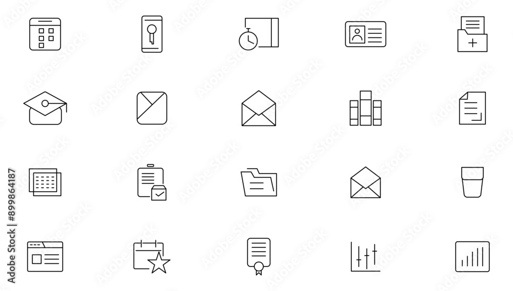 Result line icons set. Laboratory, scientist, equipment, infographics ...