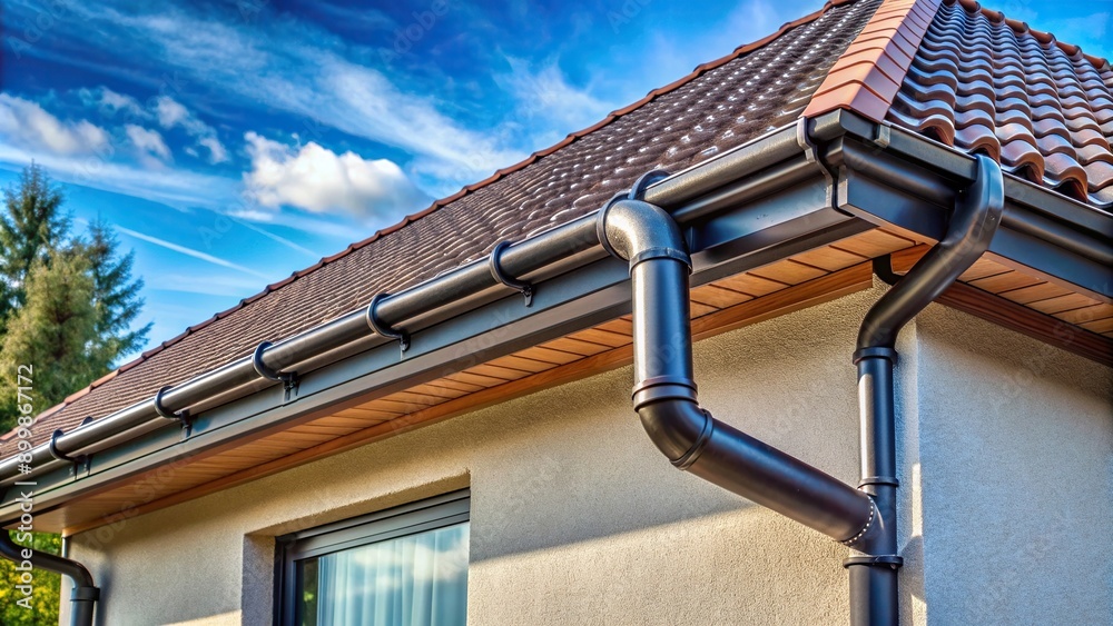 Rain water harvesting system using gutters installed at a tilted angle ...
