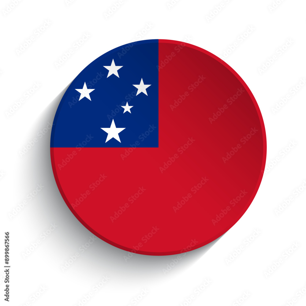 Samoa flag button Samoa flag button