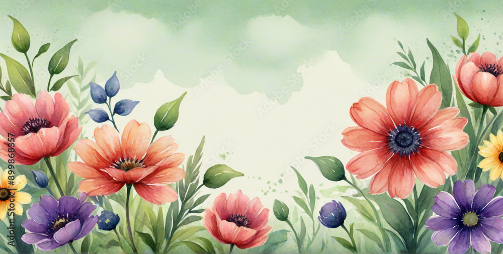 spring flowers border spring flowers border