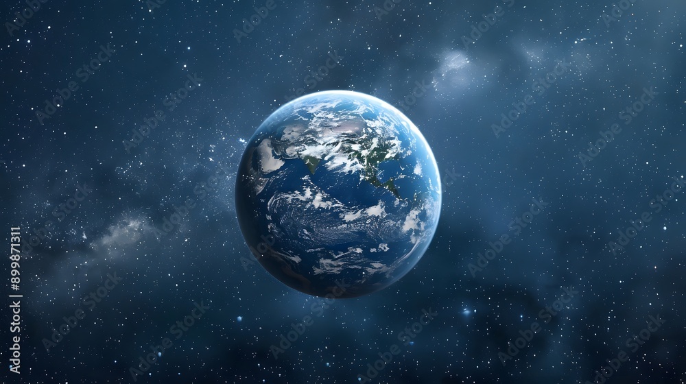 Stunning high resolution photograph of Earth in space Stunning high resolution photograph of Earth in space