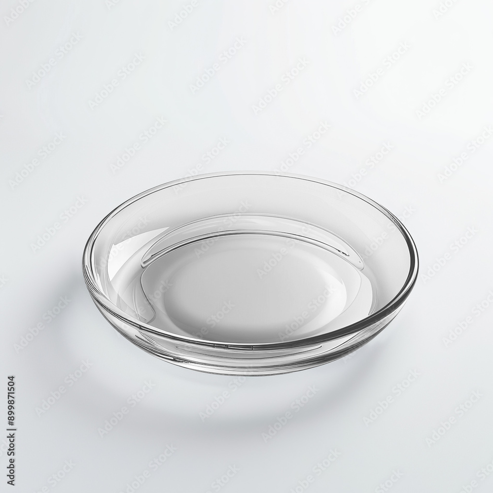 Transparent Glass plate mockup