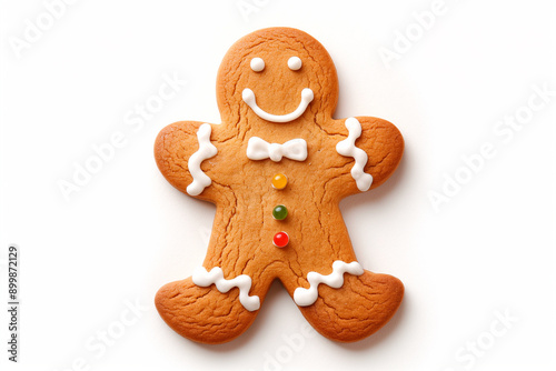 gingerbread men cookies on a white background