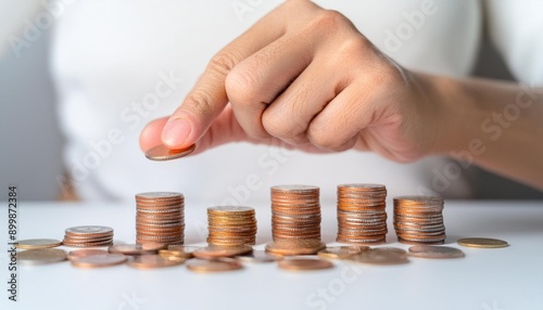 Image of accumulating wealth multiplication savings coins