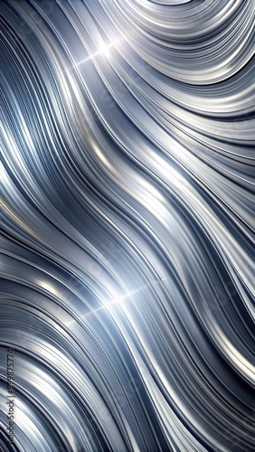 Abstract background. Trendy business website template with copy space. Nice silver texture with silver transparent stripes. Raster image. Smooth lines, circles gray