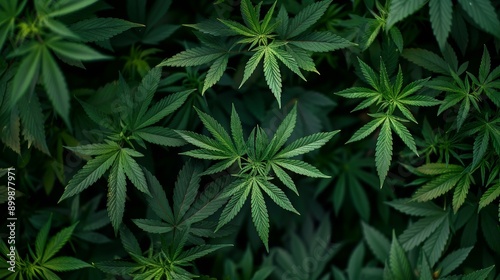 marijuana, cannabis leaves. Medicinal and healthy herbal. © jechm