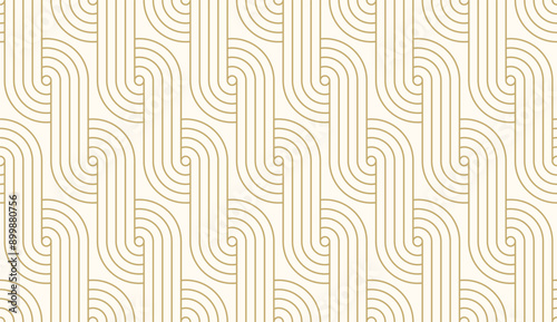 Luxury gold background pattern seamless geometric line circle abstract design vector. Christmas background.