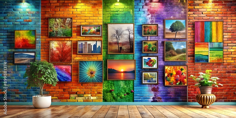 Fototapeta premium A picture on a wall informative Vibrant engaging Creative AI