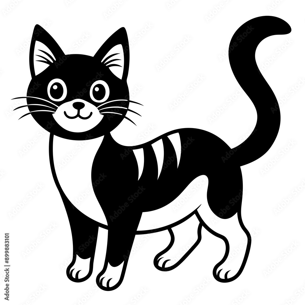 cute cat pet animal playing pose style vector silhouette cute cat pet animal playing pose style vector silhouette