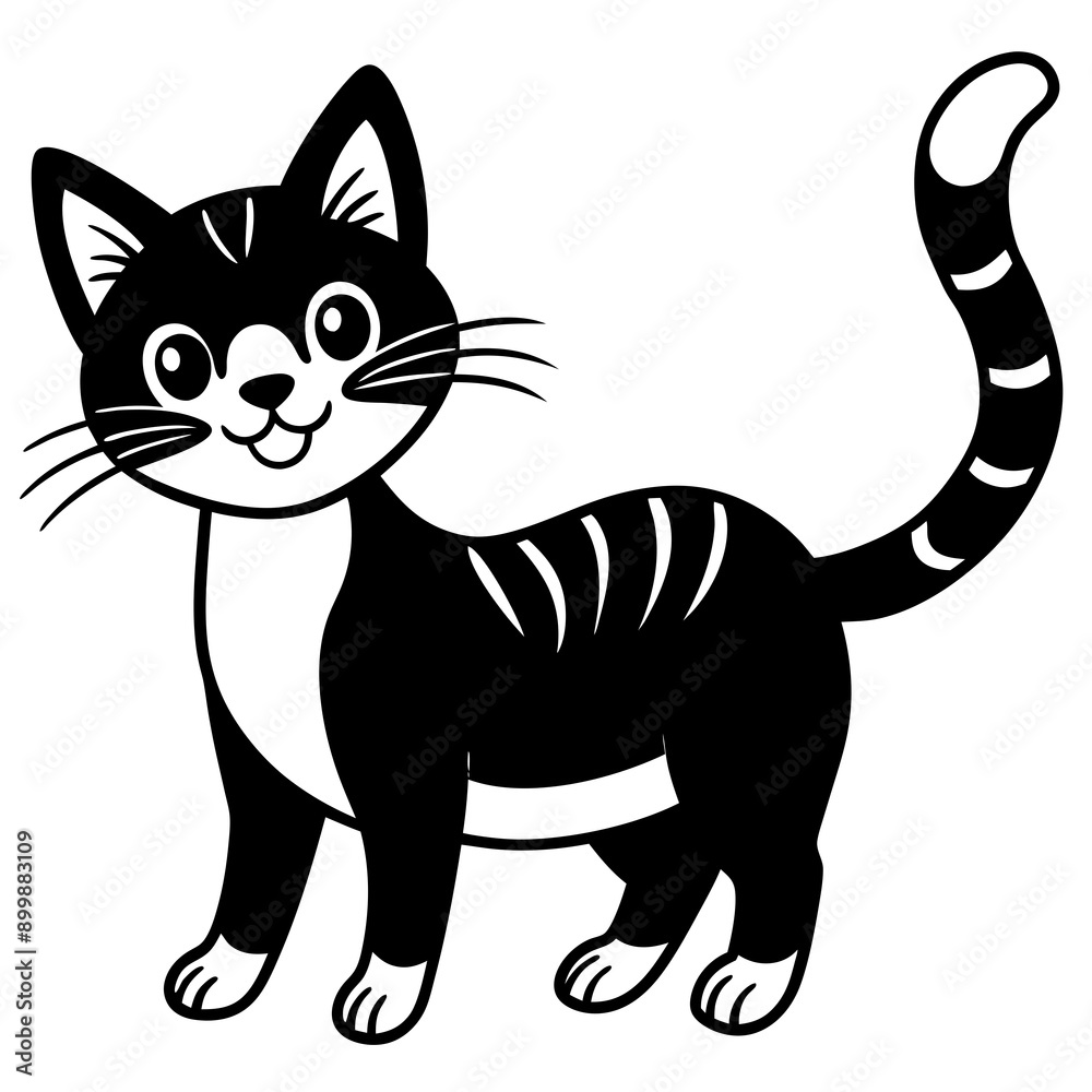 cute cat pet animal playing pose style vector silhouette cute cat pet animal playing pose style vector silhouette