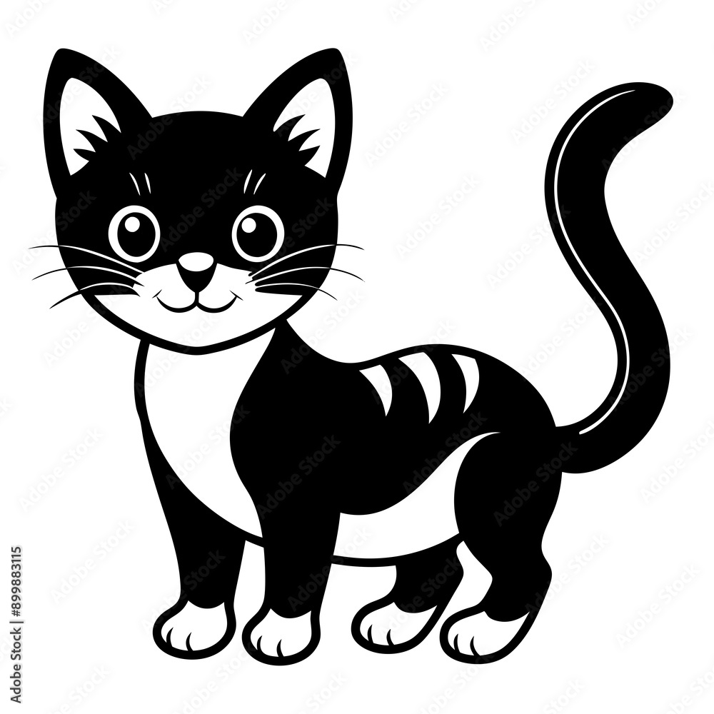 cute cat pet animal playing pose style vector silhouette cute cat pet animal playing pose style vector silhouette