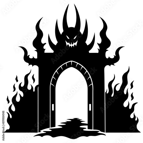 hell gate vector silhouette 