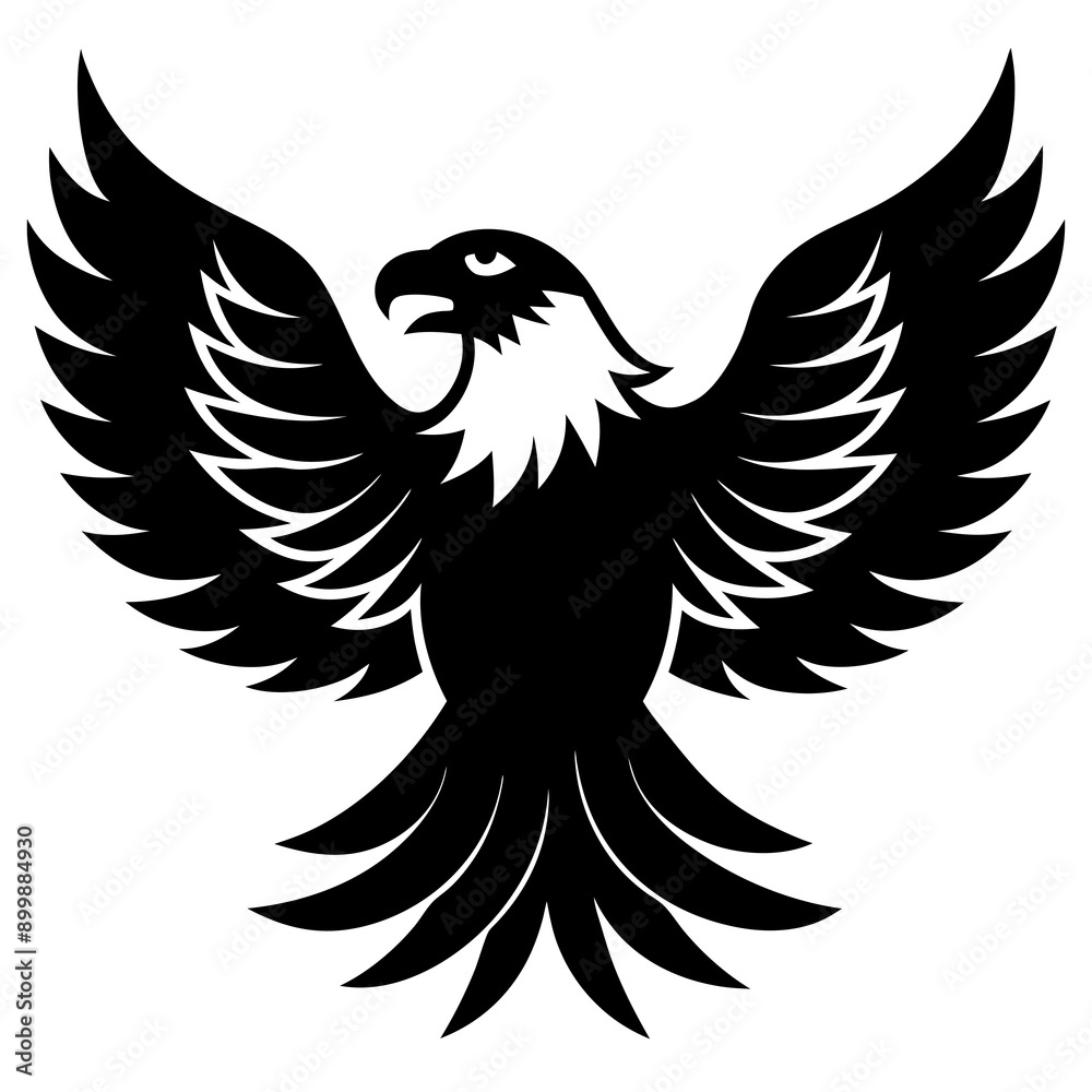 Obraz premium Eagle logo silhouette vector illustration