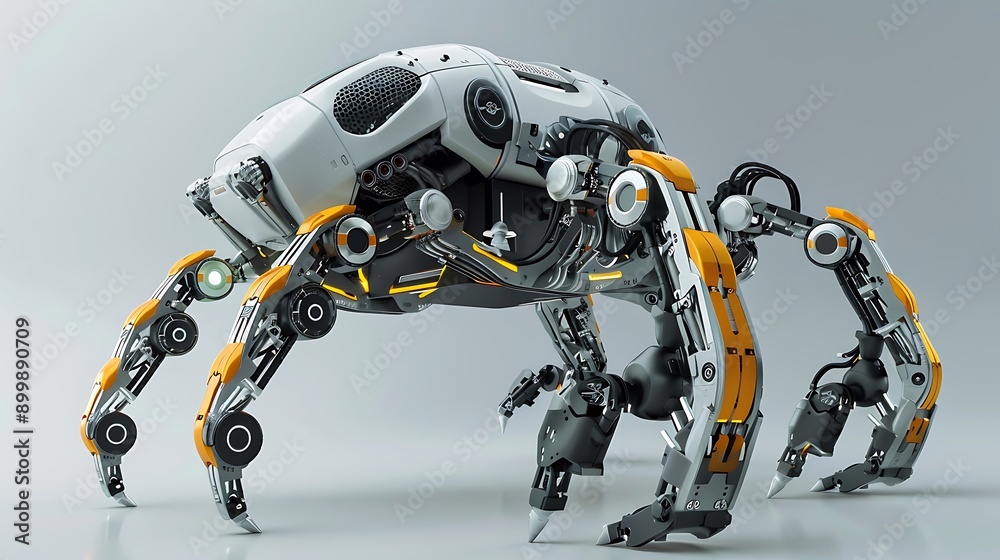 High-tech rescue robot with climbing abilities High-tech rescue robot with climbing abilities