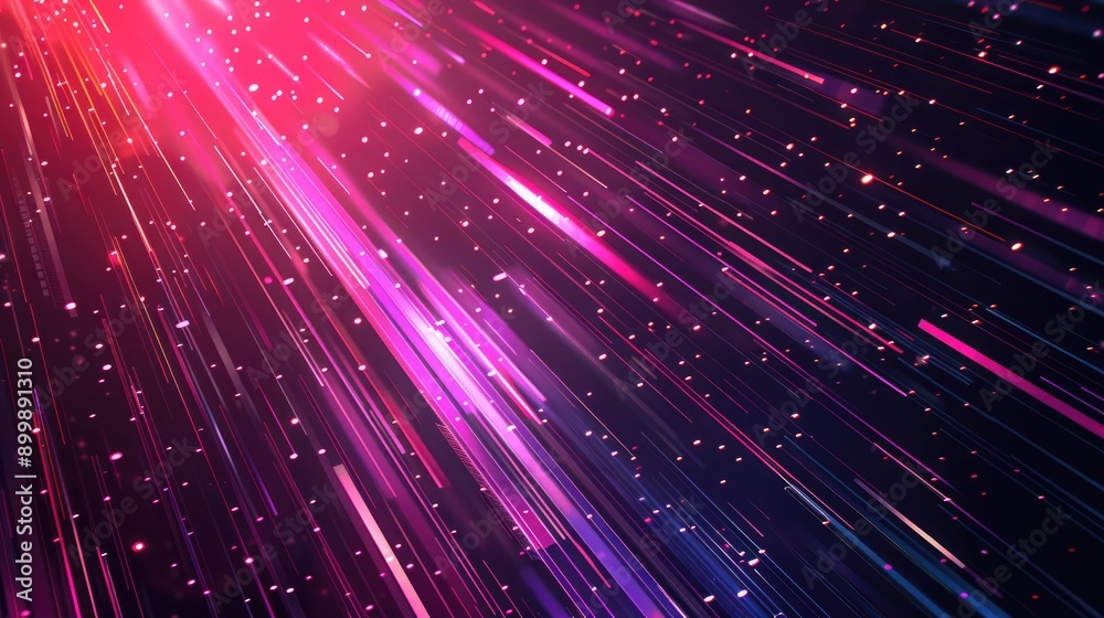 Obraz premium Abstract futuristic background with glowing light effect.Vector illustration AI generated