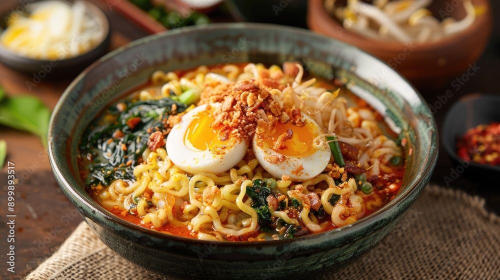 noodle and egg dish AI generated noodle and egg dish AI generated