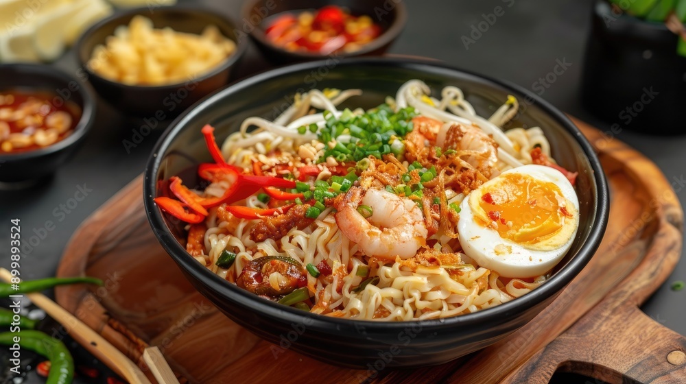 noodle and egg dish AI generated noodle and egg dish AI generated