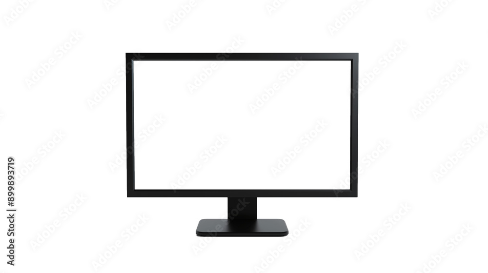 Monitor with blank screen isolated on white Monitor with blank screen isolated on white