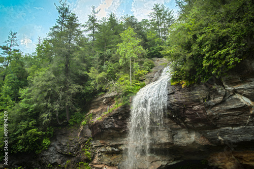 Bridal Veil Fals near Highlands, NC. is a 60
