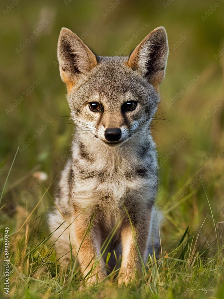 cute baby jackal in its natural habitat cute baby jackal in its natural habitat