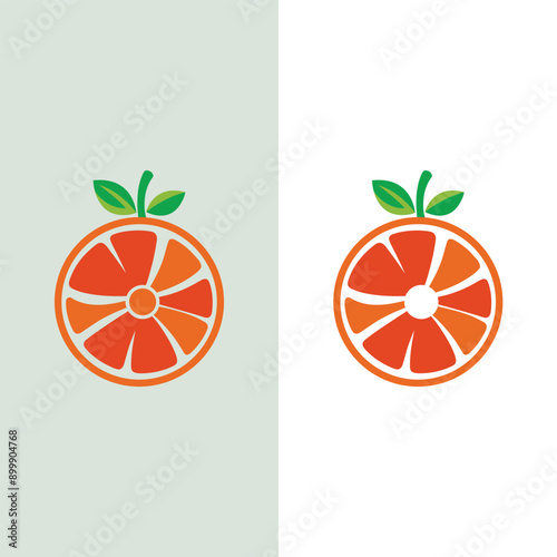 Vibrant & Bold Orange Vector Silhouette