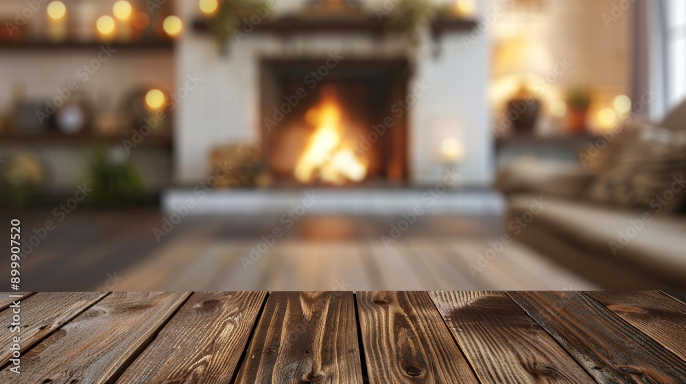 Wooden table with a blurred background showing a cozy living room with a fireplace and candles. perfect for showcasing products or creating a warm, inviting atmosphere. Wooden table with a blurred background showing a cozy living room with a fireplace and candles. perfect for showcasing products or creating a warm, inviting atmosphere.