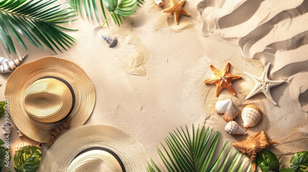 Summer vacation concept, travel background with copy space Summer vacation concept, travel background with copy space