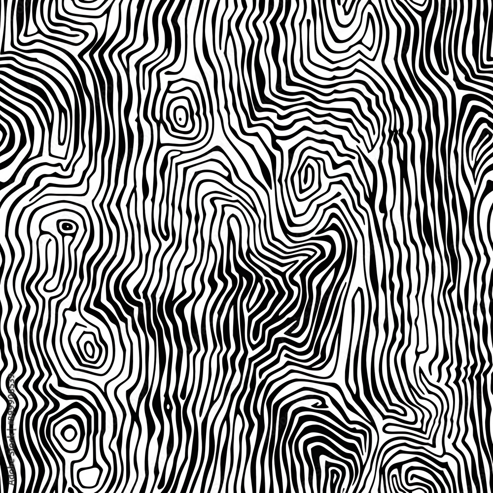 Black and White Fluid Graphic Lines in a Repeating Pattern Black and White Fluid Graphic Lines in a Repeating Pattern