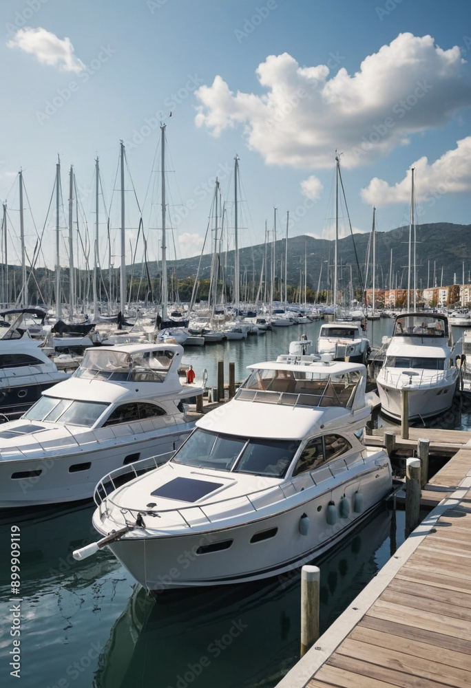  Boats in a marina 