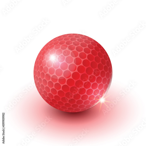 Red  ball falling down vector with white Background