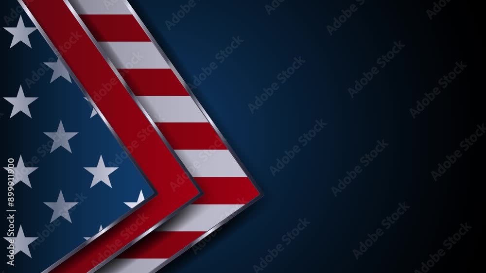 Motion graphics background template with futuristic United States insignia decoration