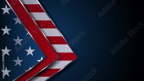 Motion graphics background template with futuristic United States insignia decoration