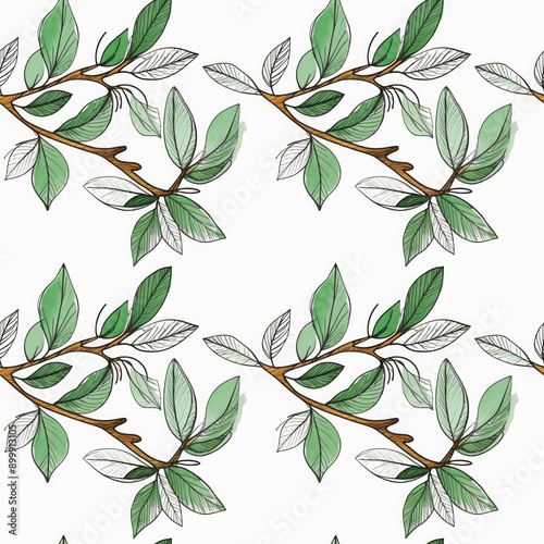 Wallpaper Mural Seamless Holiday Pattern with Abstract Christmas Trees and Decorative Elements for December Celebrations
 Torontodigital.ca