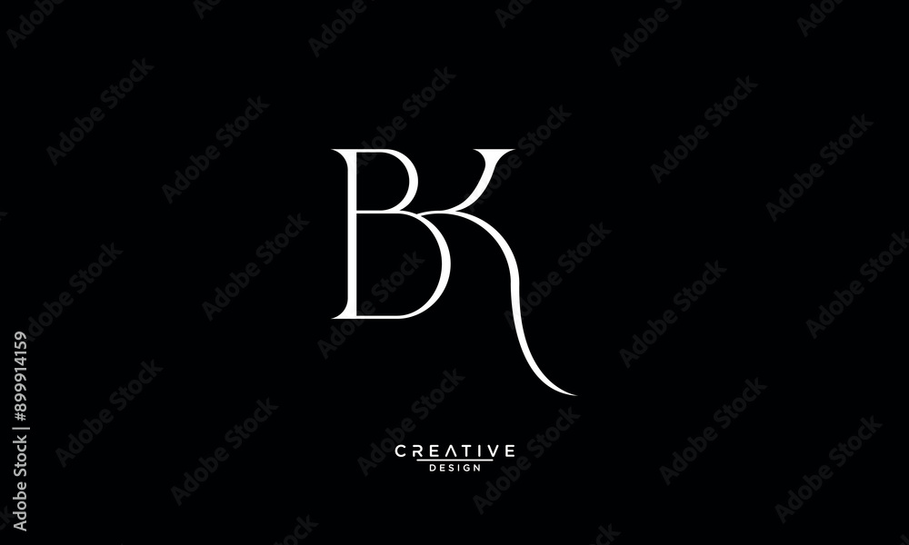 BK, KB, B, K, Abstract Letters Logo Monogram BK, KB, B, K, Abstract Letters Logo Monogram