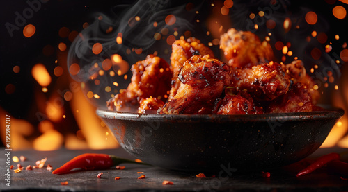 Bowl of Crispy Chilli Chicken 