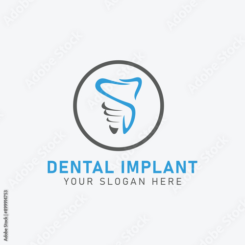 Dental Care Vector Abstract Illustration Logo Icon Design Template Element