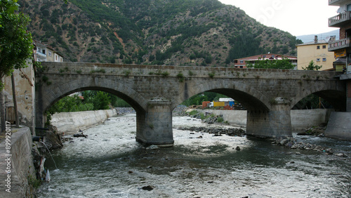 The historical Harsit Bridge in Torul, Gumushane, Turkey photo