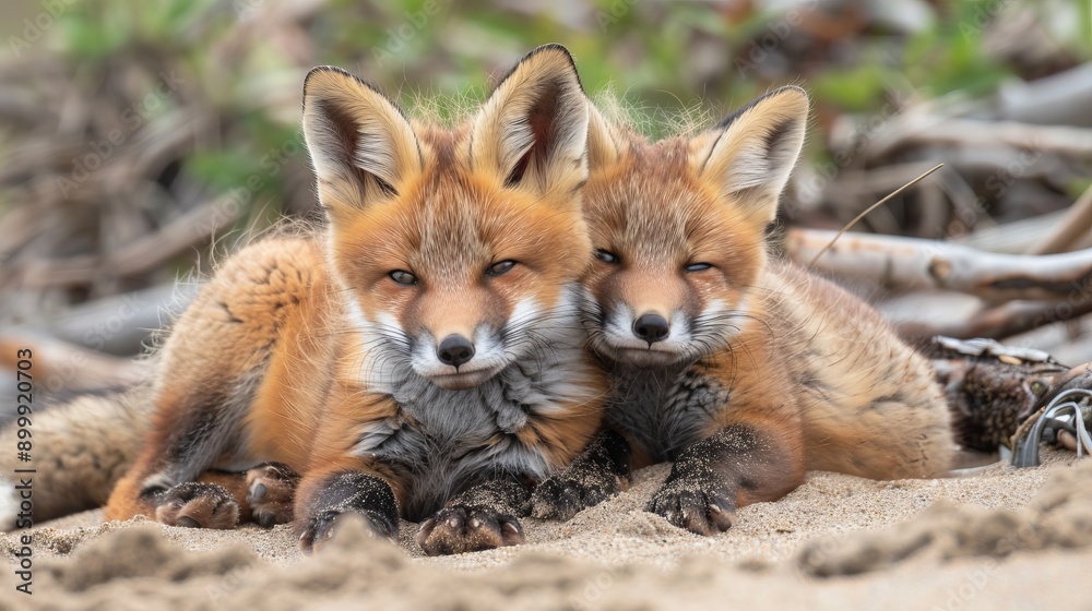Wild Red Fox in Its Natural Habitat in A National Park