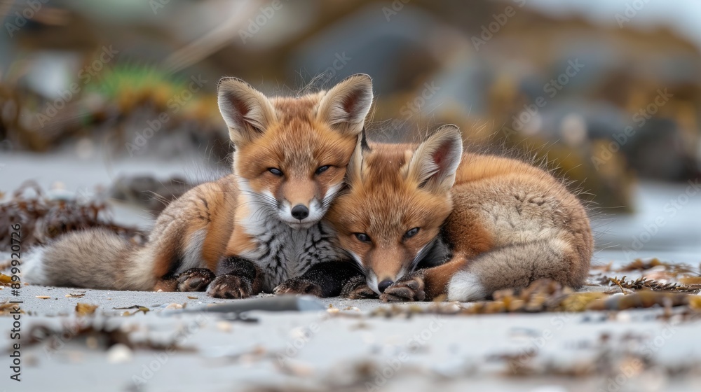 Wild Red Fox in Its Natural Habitat in A National Park