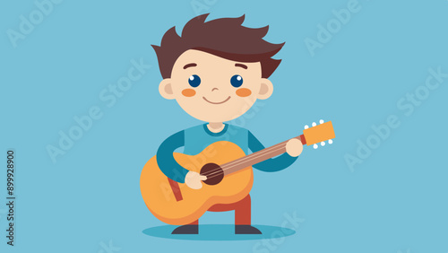 Kid Playing guitar. Hobbies and interests