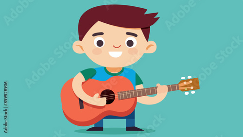 Kid Playing guitar. Hobbies and interests