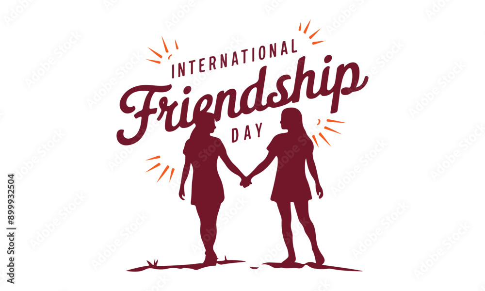 International Day of Friendship, Happy Friendship Day, Creative concept, Greeting card, poster, tee shirt print, the happy holiday of amity. International Day of Friendship, Happy Friendship Day, Creative concept, Greeting card, poster, tee shirt print, the happy holiday of amity.